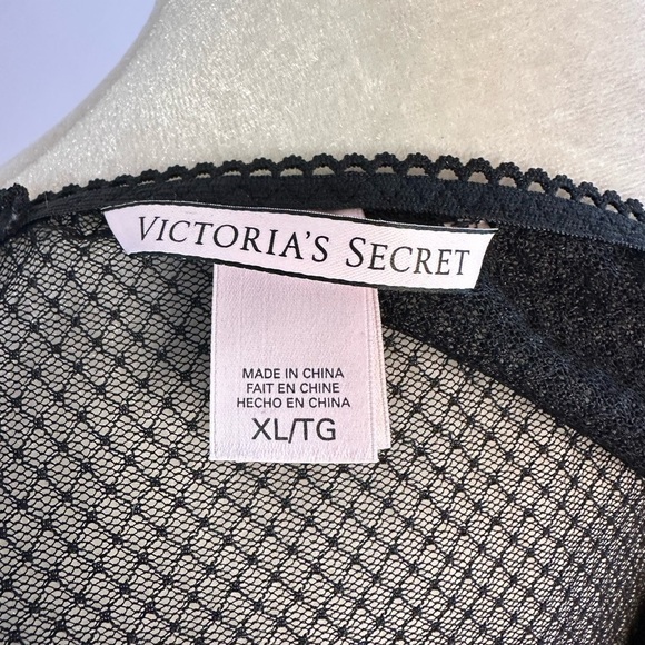 Victoria’s Secret Black Lace Mesh Chemise - Picture 6 of 7